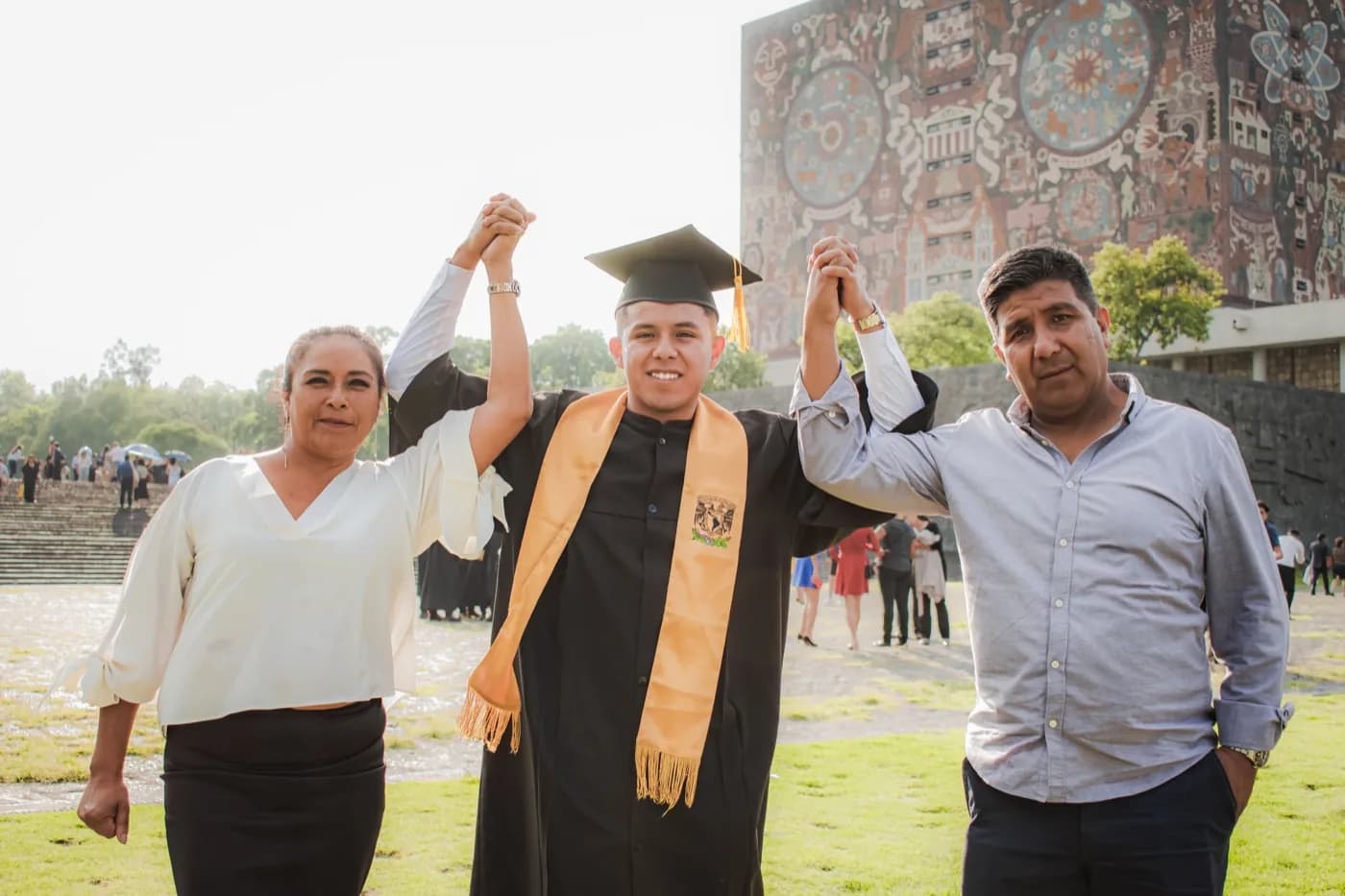 Students celebrating a school milestone