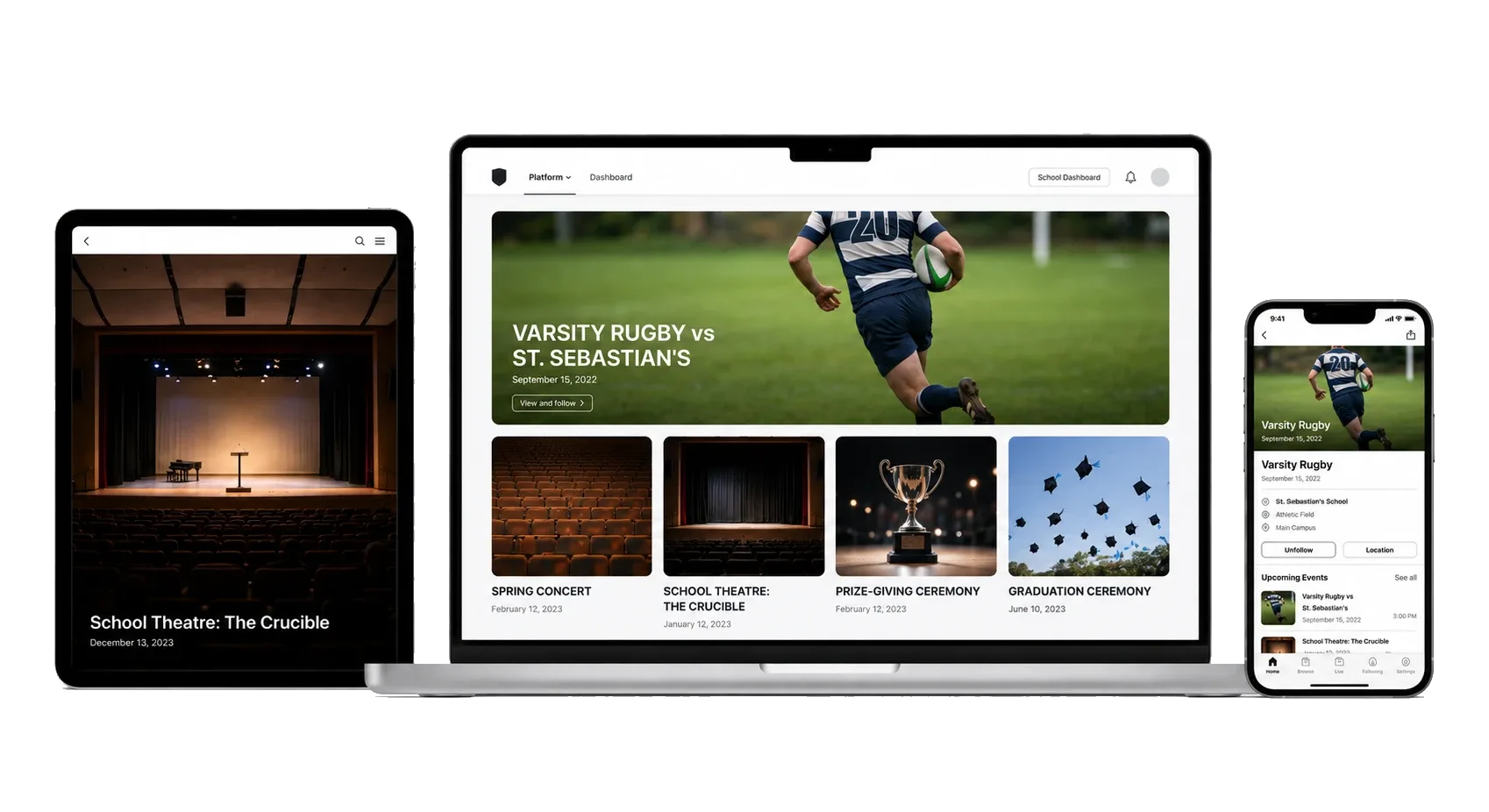 Playmersiv app preview across devices